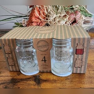 New Impressions Glass Jar Shot Glasses.